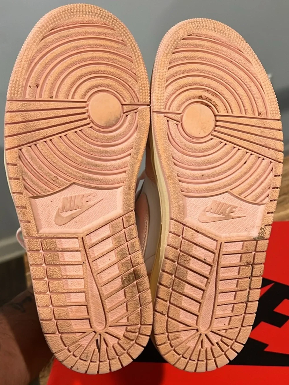 Nike Air Jordan 1 High Pink and White Women's Sneakers